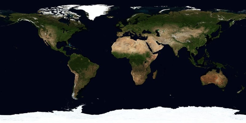 Hands on a world map